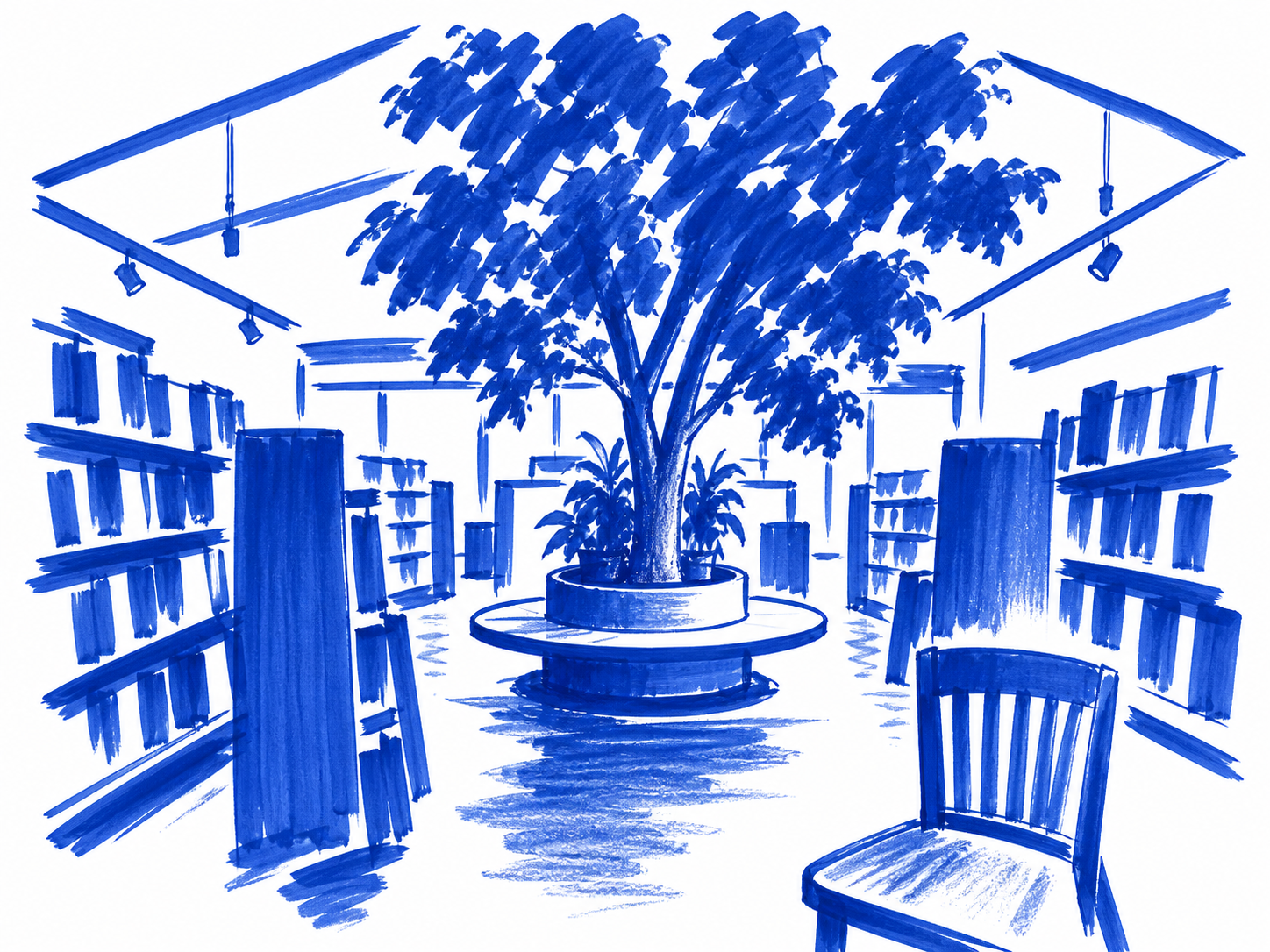 Bookshop illustration from the Los Angeles issue